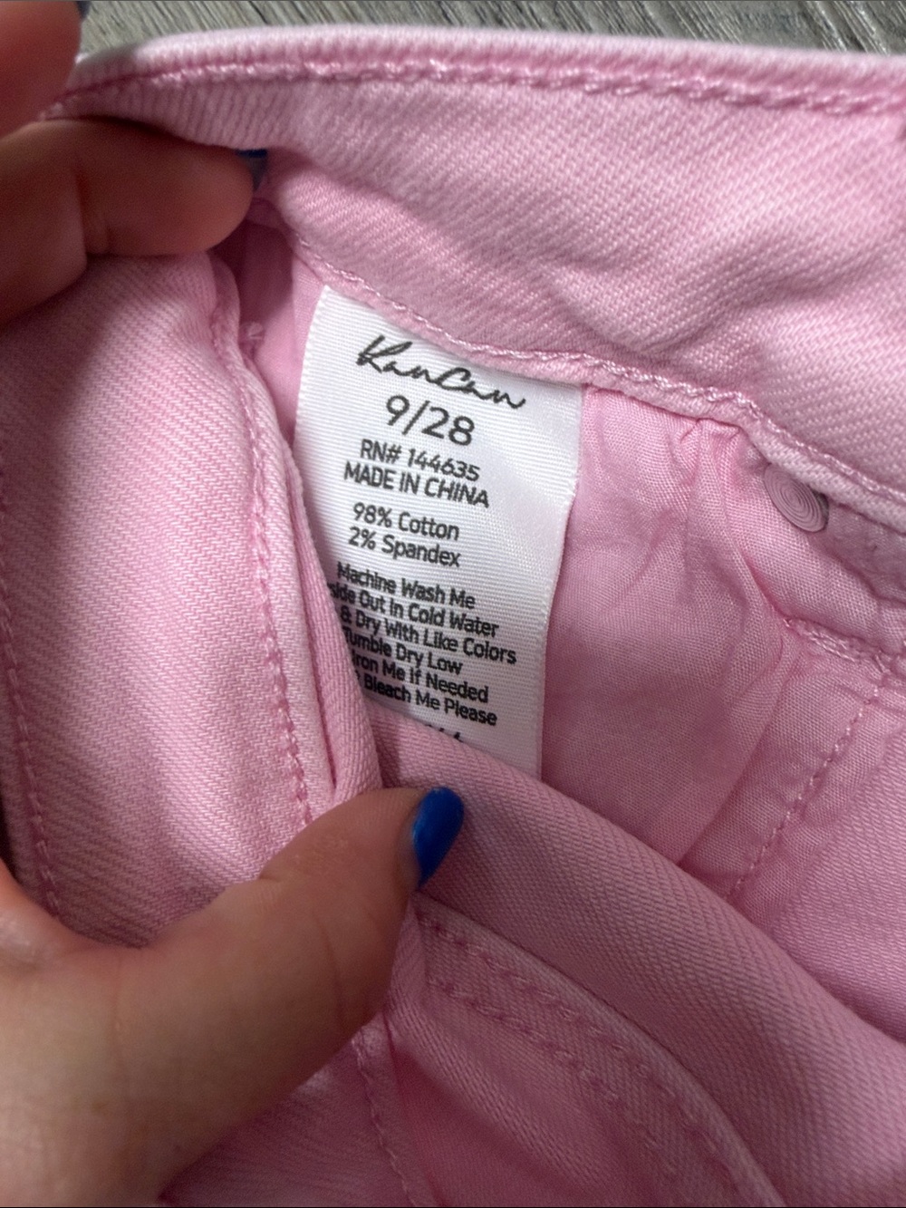 KanCan Light Pink Frayed Hem Denim Shorts - Picture 12 of 12